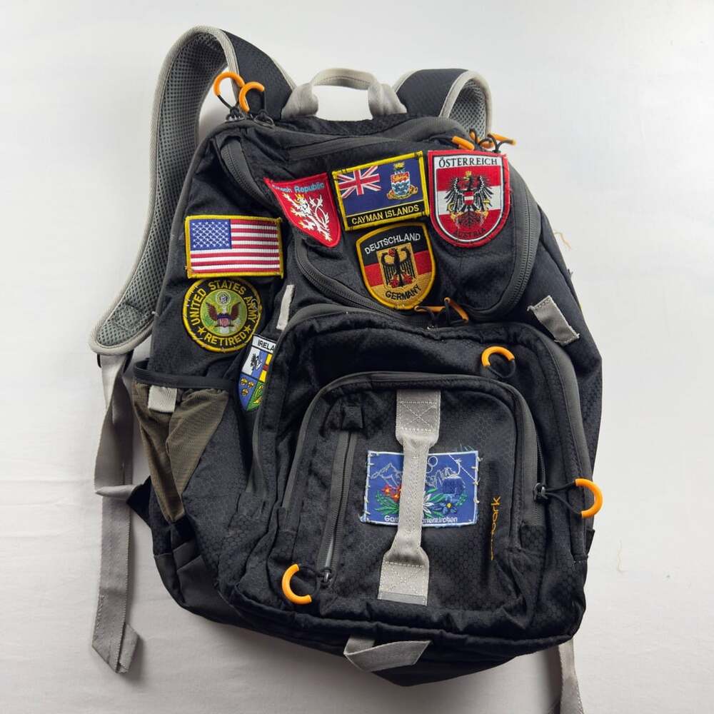 Sub Sport Utility Pack Backpack Black with Travel Patches